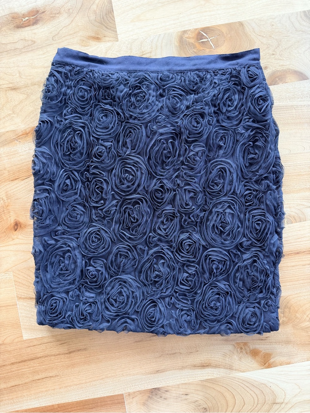 Banana Republic Black Rosette Pencil Skirt